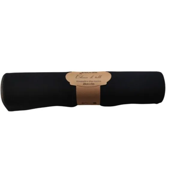 Chemin de table Mousseline - 28 cm x 5 m - Couleur au choix