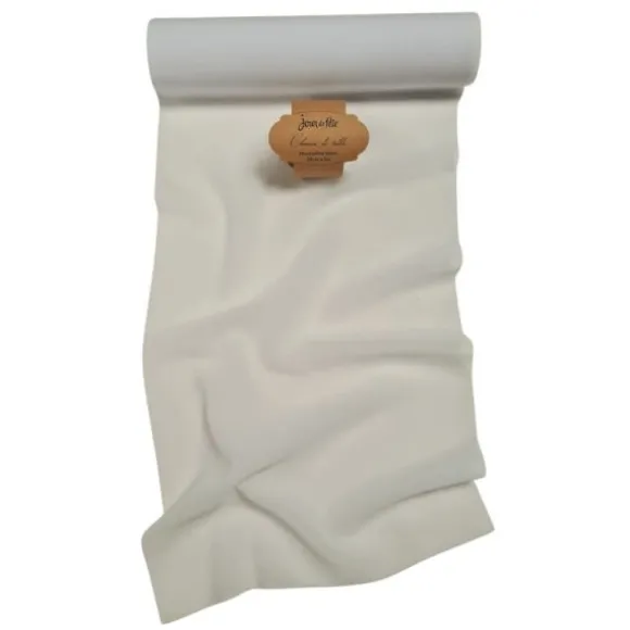 Chemin de table Mousseline - 28 cm x 5 m - Couleur au choix