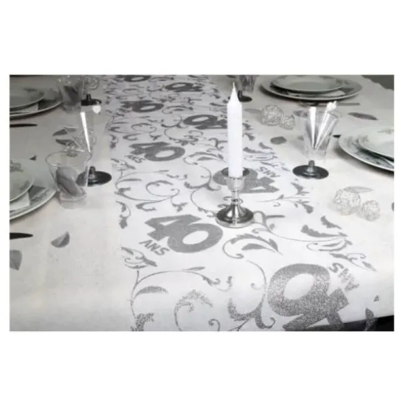 Chemin de Table Organza - Anniversaire - 40 ans