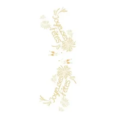 Chemin de Table Organza "Joyeuses Fêtes" - Or