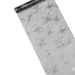 Chemin de Table Organza - Toiles d'Araignée Noir