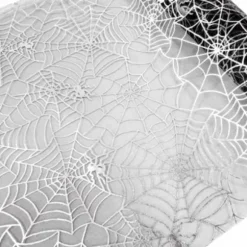 Chemin de table organza toile d'araignée argenté