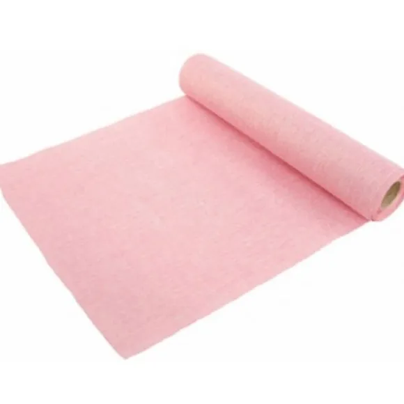 Chemin de Table Rose Pastel Métallisé