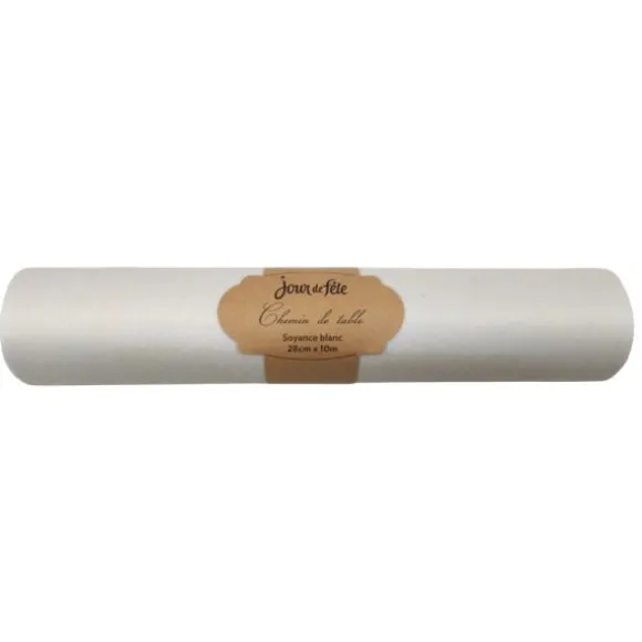 Chemin de table Soyance - 28 cm x 10 m - Couleur au choix