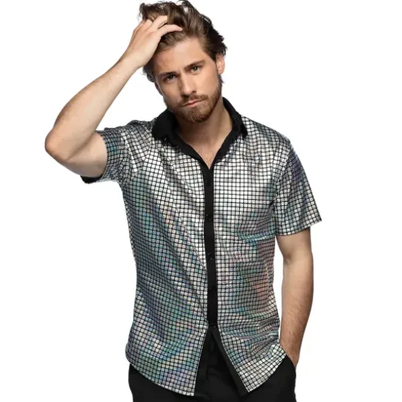 Chemise Diamond à sequins - Argent - Taille au choix