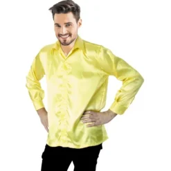 Chemise Disco Jaune Fluo pour homme - Taille unique