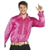 Chemise Disco Rose Vif Homme - XXL