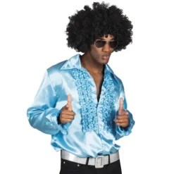 Chemise Disco Turquoise Homme - XXL