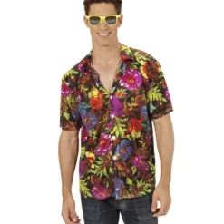 Chemise Hawaïenne Noir - Taille au Choix