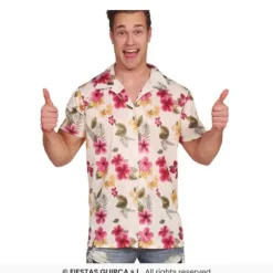 Chemise Hawaï Homme - Fleurs - Taille au choix