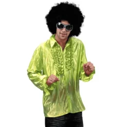 Chemise Star du Disco à froufrous - Vert - Taille au choix