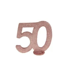 Chiffre Anniversaire Paillettes Rose Gold - Age au choix