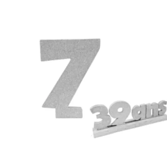 Chiffre 2 - Argent (12 cm)