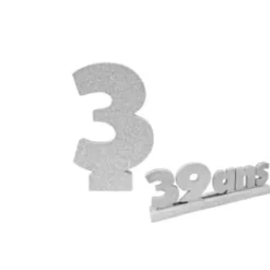 Chiffre 3 - Argent (12 cm)