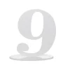Chiffre 9 en Bois Blanc sur Socle