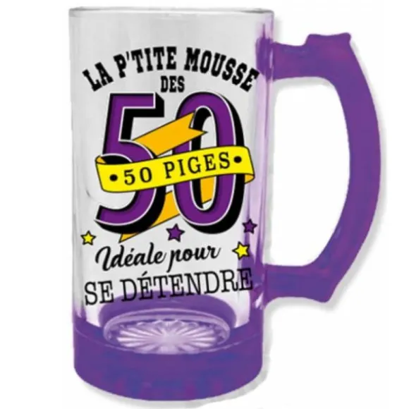 Chope à Bière " La P'tite Mousse " - Anniversaire - Age au Choix
