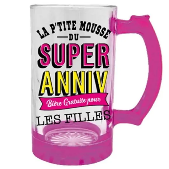 Chope à Bière " La P'tite Mousse " - Anniversaire - Age au Choix
