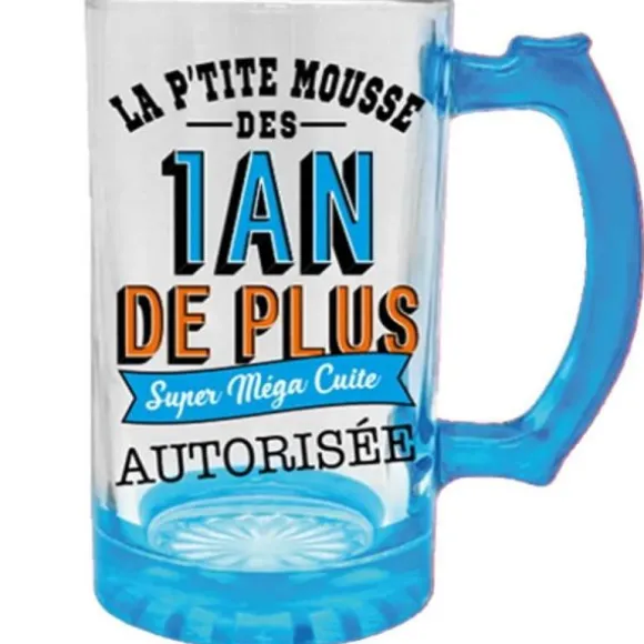 Chope à Bière " La P'tite Mousse " - Anniversaire - Age au Choix