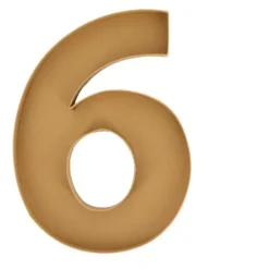 Cierge magique en forme de chiffre - Rose Gold - 14,5 cm - Chiffre au choix