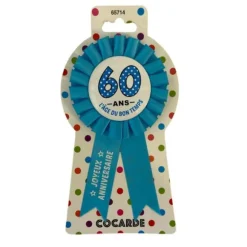 Cocarde d'anniversaire Bleu - Age au Choix