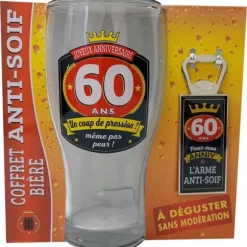 Coffret Bière pour Anniversaire - Verre et Décapsuleur - Âge au choix