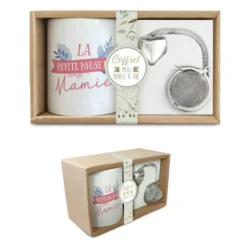 Coffret Cadeau Mug et Boule à thé - La petite pause de Mamie
