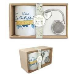 Coffret Cadeau Mug et Boule à thé - Une sœur d'exception