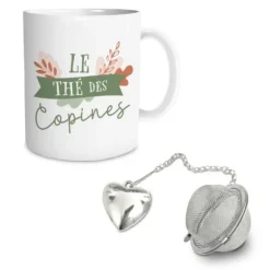 Coffret Cadeau Mug et Boule à thé - Le thé des copines
