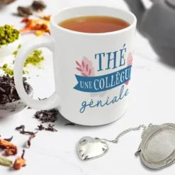 Coffret Cadeau Mug et Boule à thé - Thé une collègue géniale