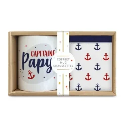 Coffret Cadeau Mug et Chaussettes - Capitaine Papy