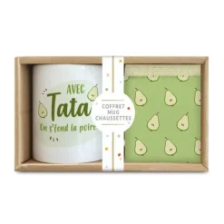 Coffret Cadeau Mug et Chaussettes - Avec Tata on s'fend la poire