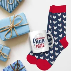 Coffret Cadeau Mug et Chaussettes - Papa Poule