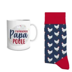 Coffret Cadeau Mug et Chaussettes - Papa Poule