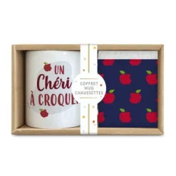 Coffret Cadeau Mug et Chaussettes - Un Chéri à croquer