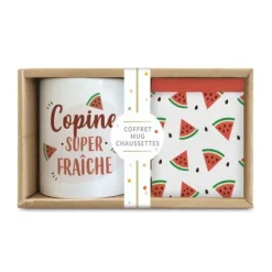 Coffret Cadeau Mug et Chaussettes - Copine super fraîche