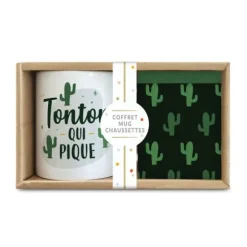 Coffret Cadeau Mug et Chaussettes - Tonton qui pique