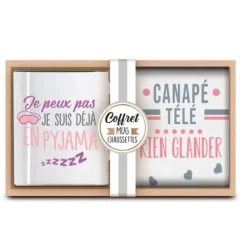 Coffret Cadeau Mug et Chaussettes - Rien Glander