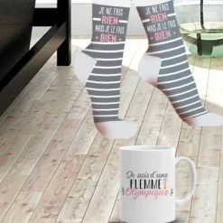 Coffret Cadeau Mug et Chaussettes - Une flemme Olympique