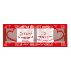 Coffret Duo de mugs - Saint-Valentin - Collection Chéri Chérie