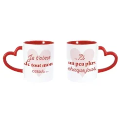 Coffret Duo de mugs - Saint-Valentin - Collection Chéri Chérie