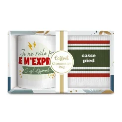 Coffret Mug "Je ne râle pas" et Chaussettes "Casse Pied" pour homme - Collection Famille d'Amour