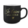 Coffret Mug à paillettes et Chaussettes à paillettes pour femme - Saint-Valentin - Collection Chéri Chérie