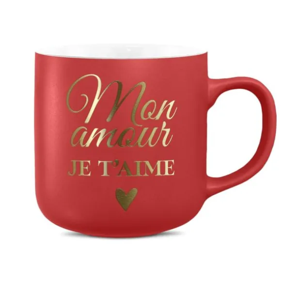Coffret Mug à paillettes et Chaussettes à paillettes pour femme - Saint-Valentin - Collection Chéri Chérie