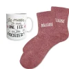 Coffret Mug à paillettes et Chaussettes à paillettes pour anniversaire pour femme - Âge au choix