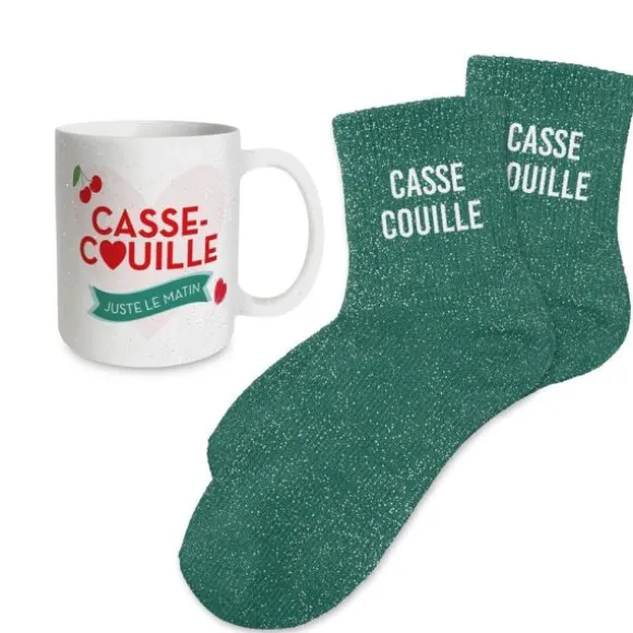 Coffret Mug à paillettes et Chaussettes à paillettes pour anniversaire pour femme - Âge au choix