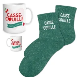 Coffret Mug à paillettes et Chaussettes à paillettes pour anniversaire pour femme - Âge au choix