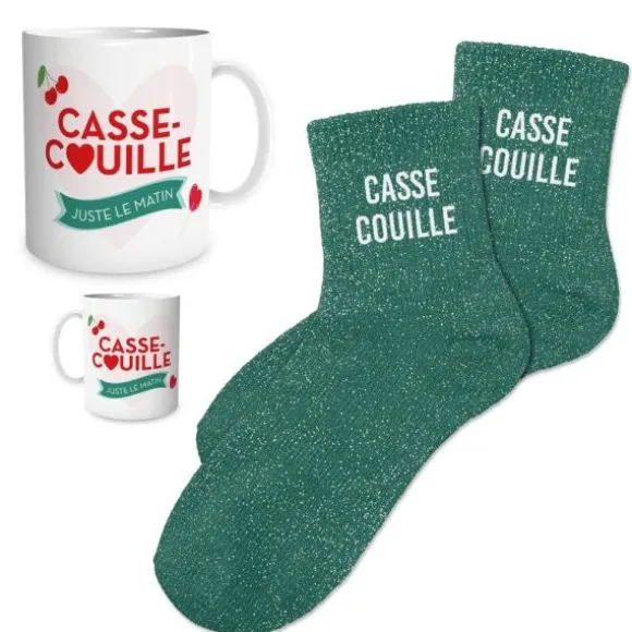 Coffret Mug à paillettes et Chaussettes à paillettes pour anniversaire pour femme - Âge au choix