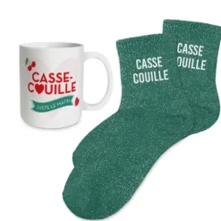 Coffret Mug à paillettes et Chaussettes à paillettes pour anniversaire pour femme - Âge au choix