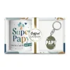 Coffret Mug "Super Papy" et Porte-clés "Meilleur Papy du monde"