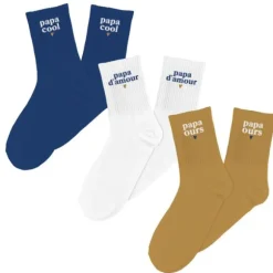 Coffret Trio de chaussettes pour homme - Papa - Collection Famille d'Amour
